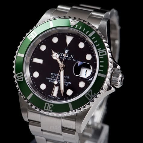 rolex green bezel submariner price|rolex anniversary green bezel.